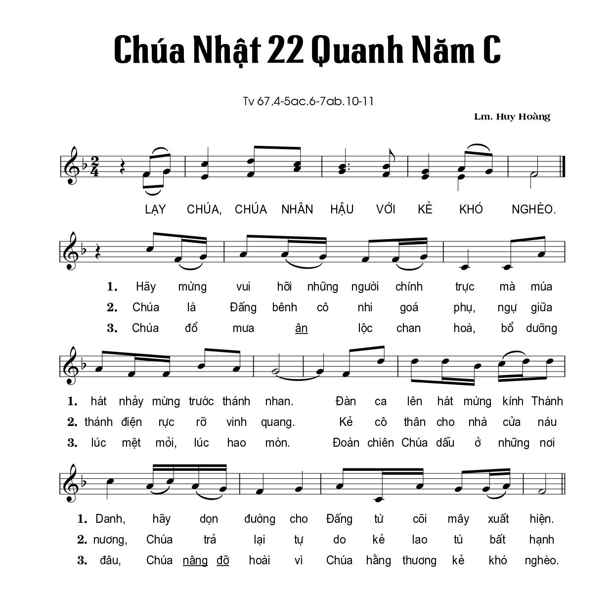 Thánh vịnh 67 Huy Hoàng