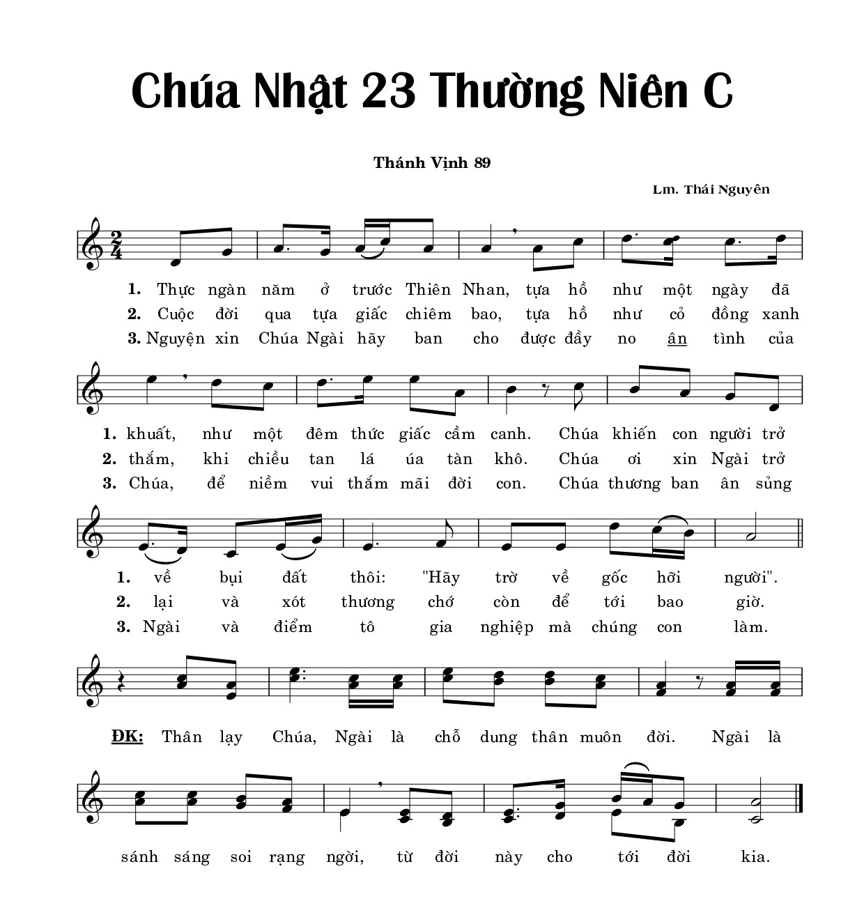 Thánh vịnh 89 Thái NGuyên