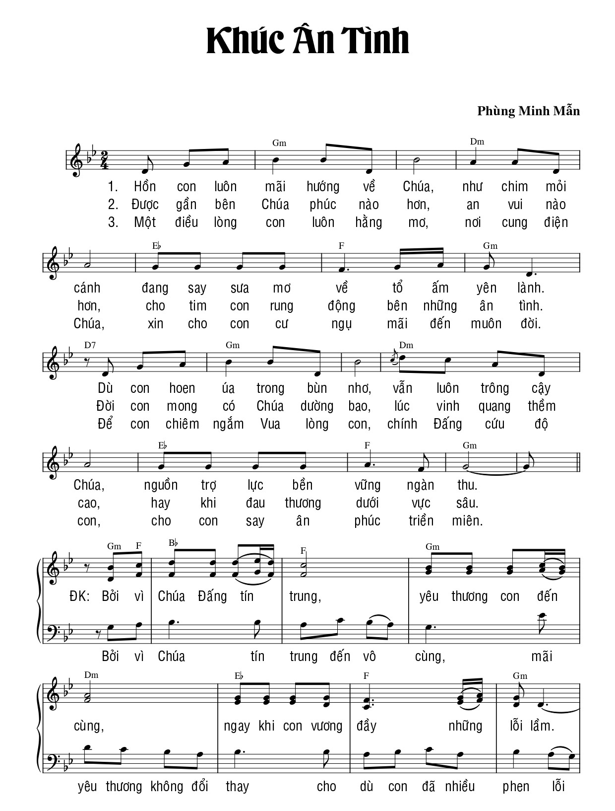 Khúc ân tình Phùng Minh Mẫn