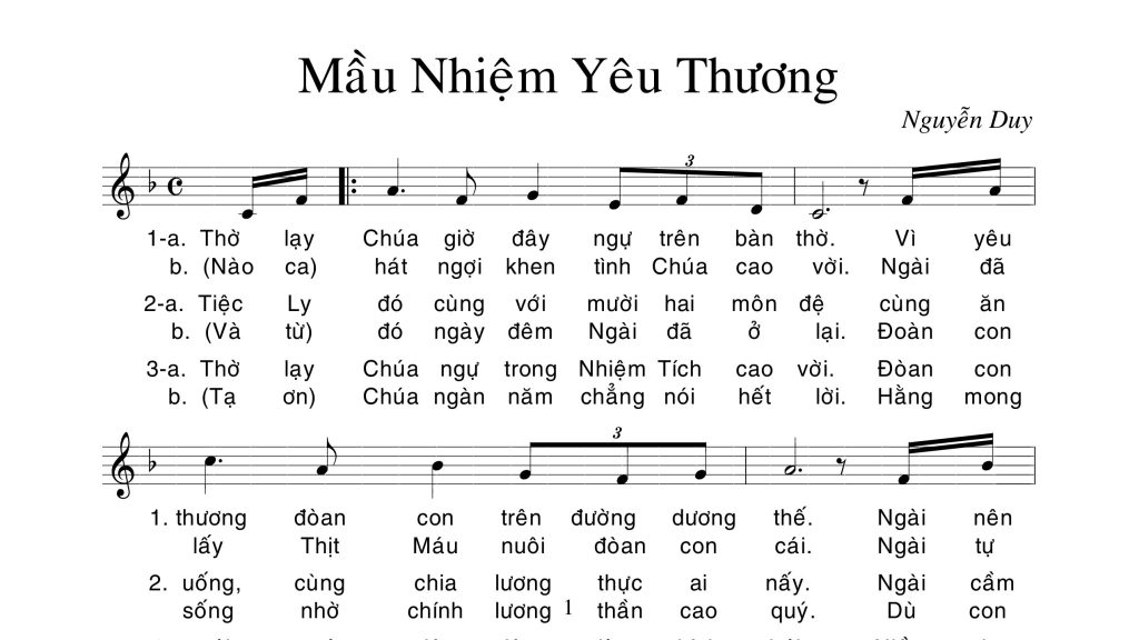 Mầu nhiệm Yêu Thương Nguyễn Duy