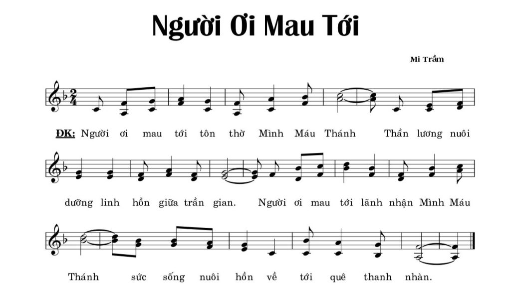 NGƯỜI ƠI MAU TỚI Mi Trầm