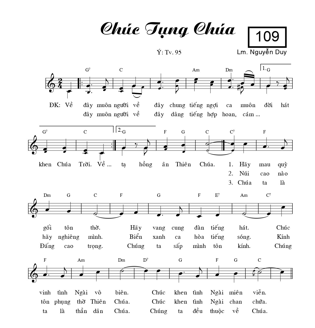 Chúc tụng Chúa