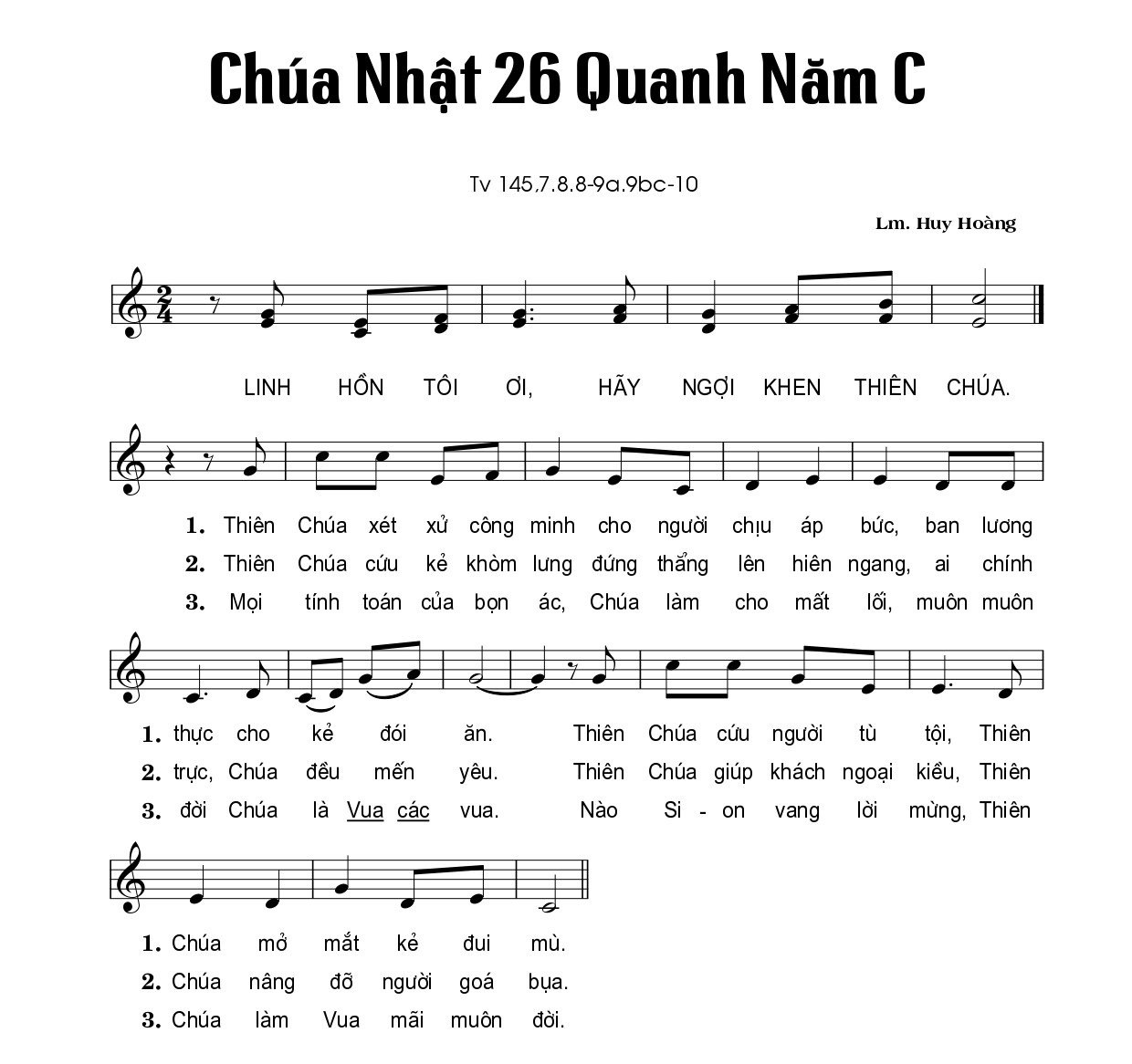 Thánh vịnh 145 Huy Hoàng