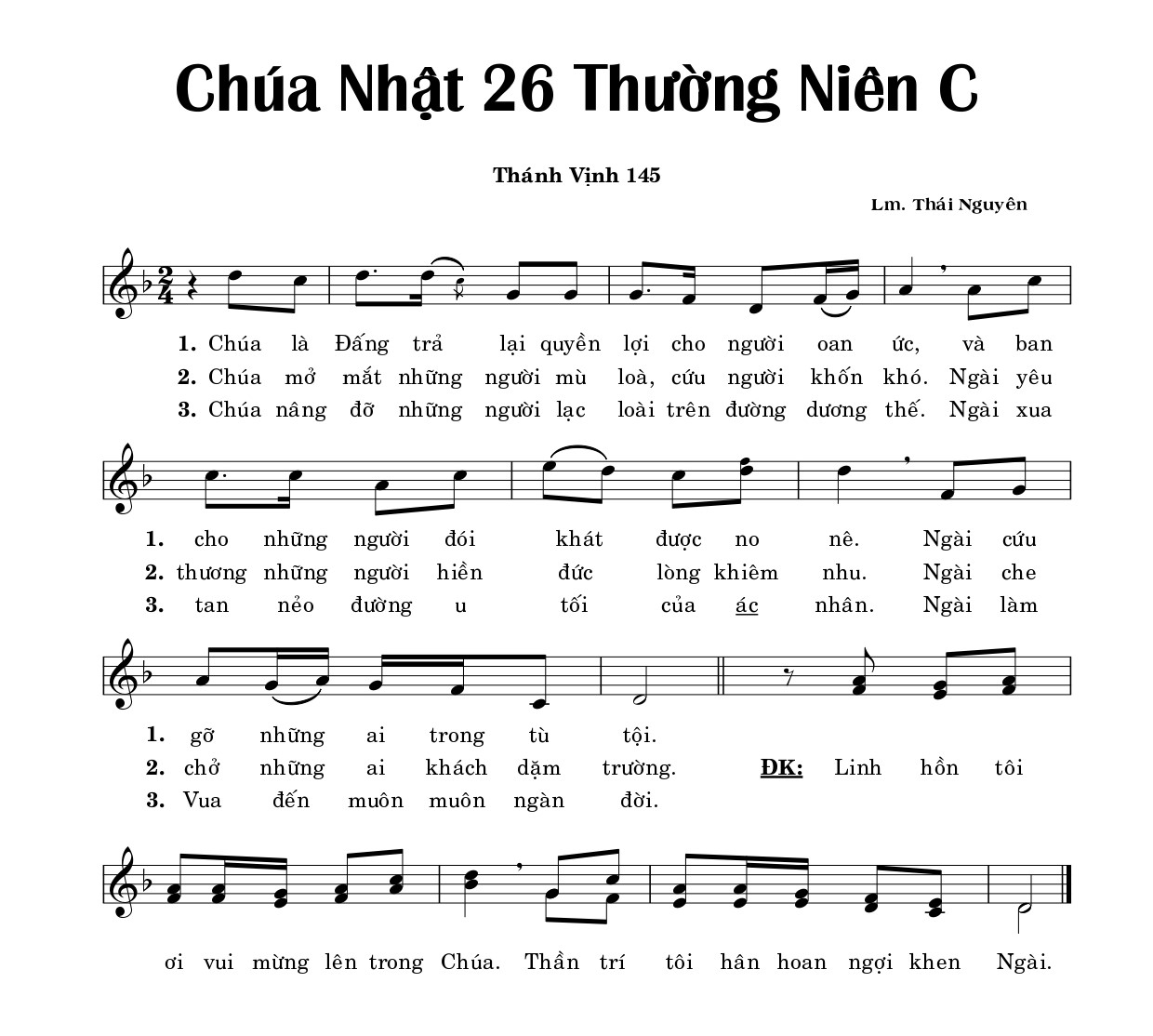 Thánh vịnh 145 thái nguyên