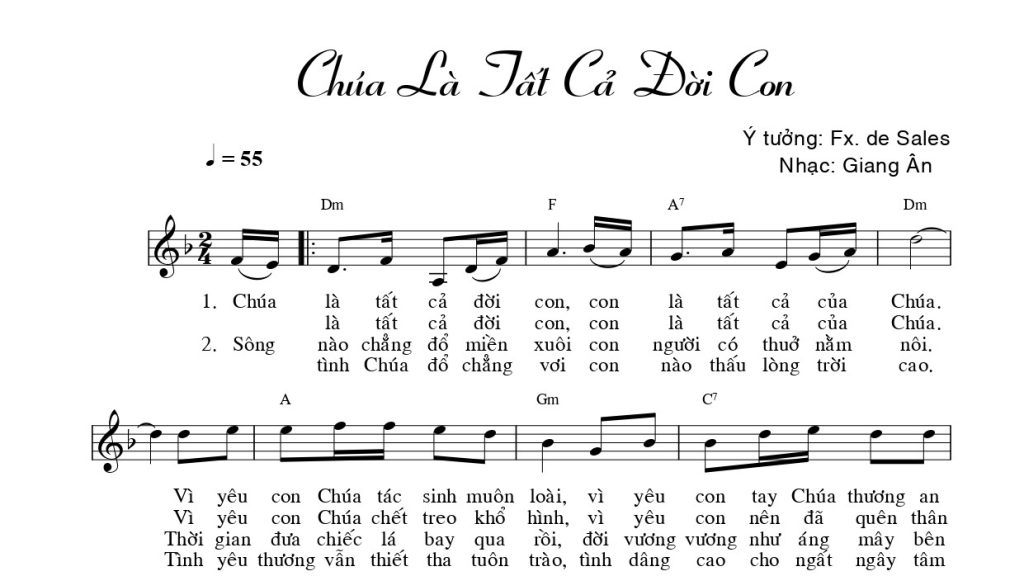 Chúa là tất cả đời con Giang Ân