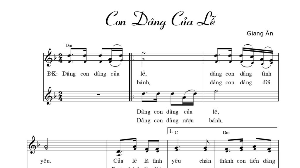 Con dâng của lễ Giang ân