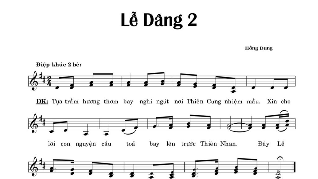 lễ dâng 2 hồng dung