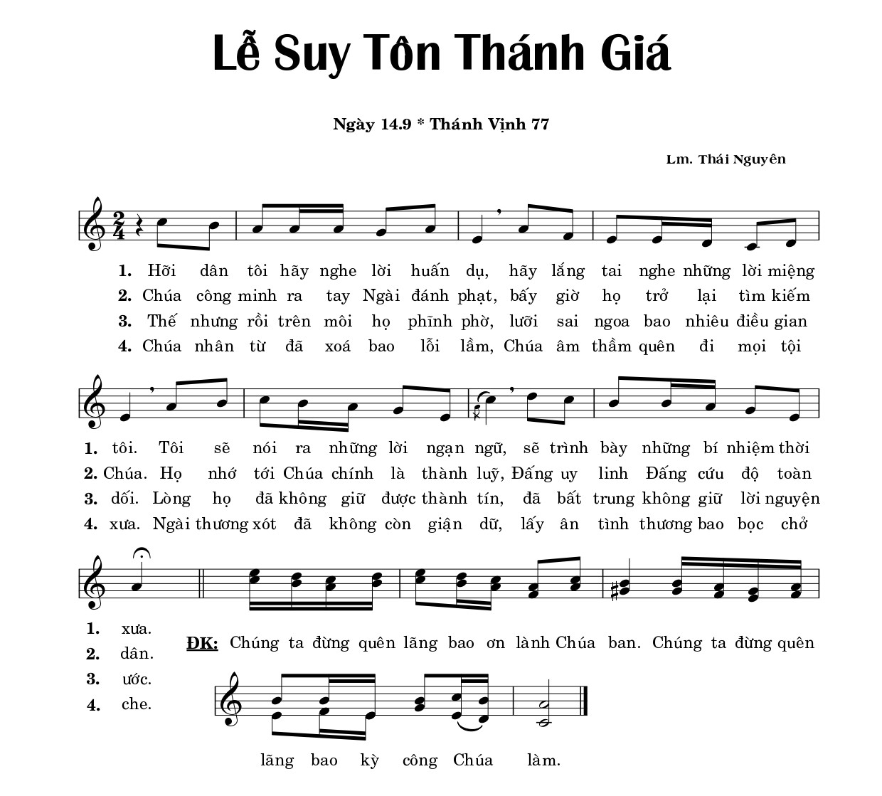 Thánh vịnh 77 thái nguyên