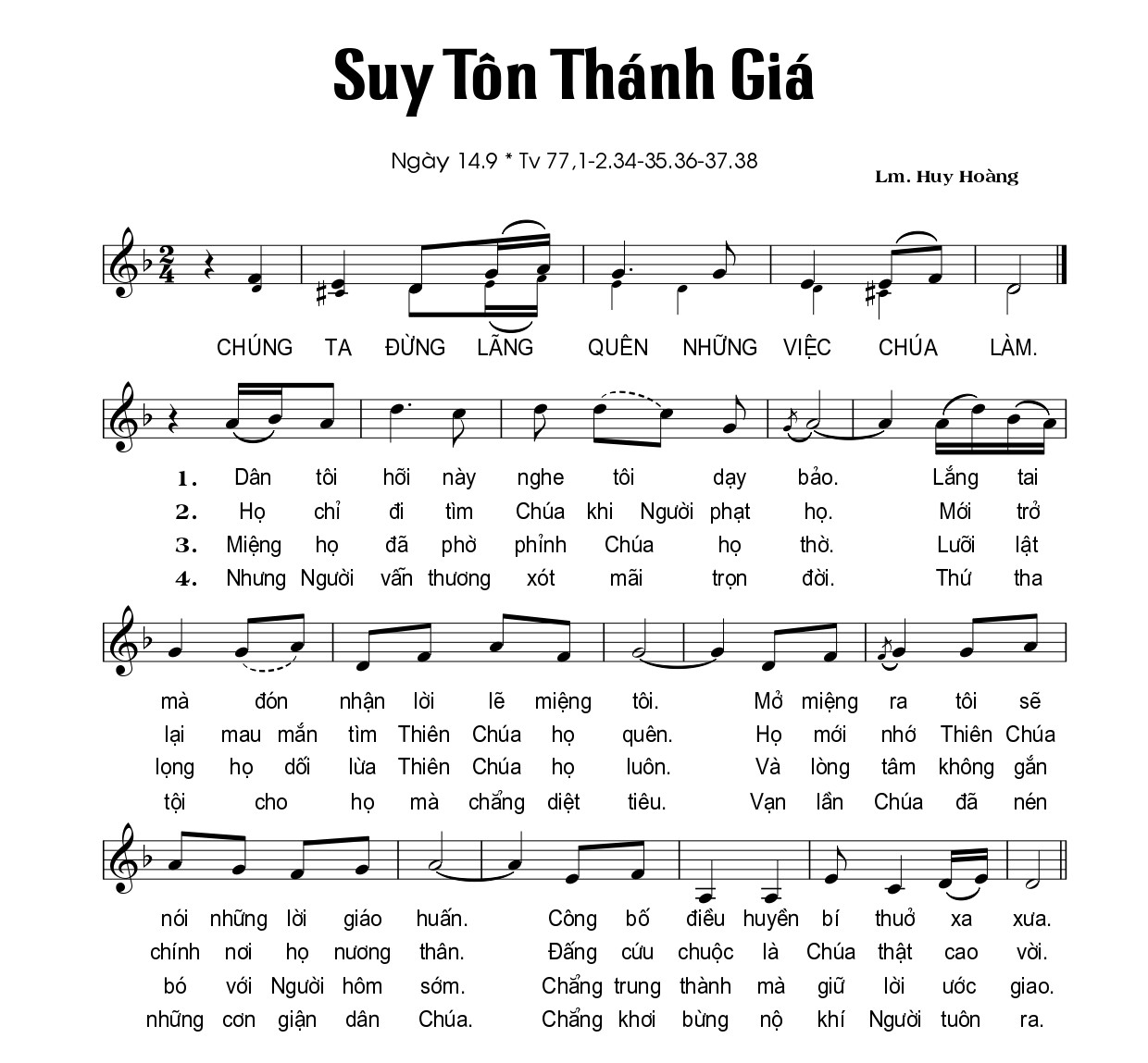 thánh vịnh 77 huy hoàng