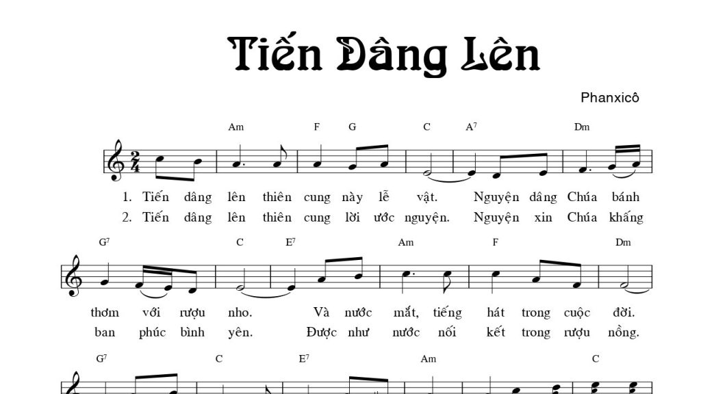 Tiến dâng lên Phanxicô