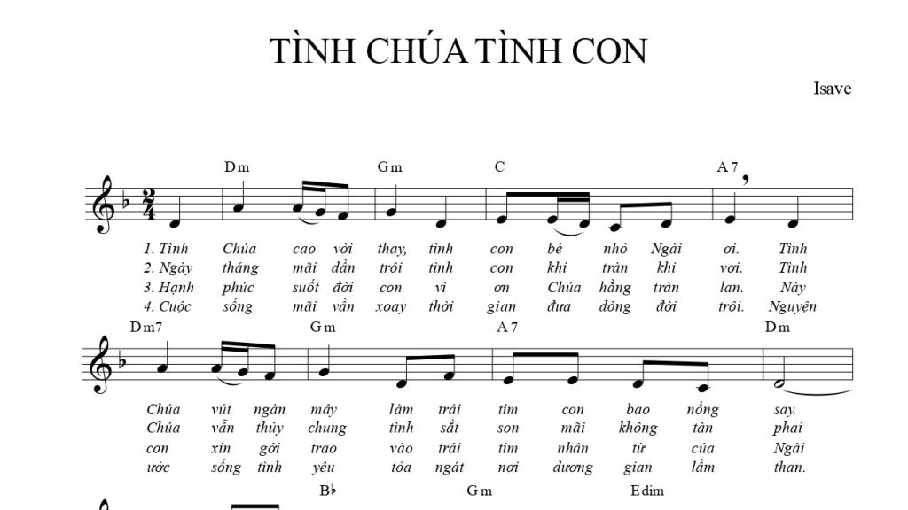 Tình Chúa tình con isave