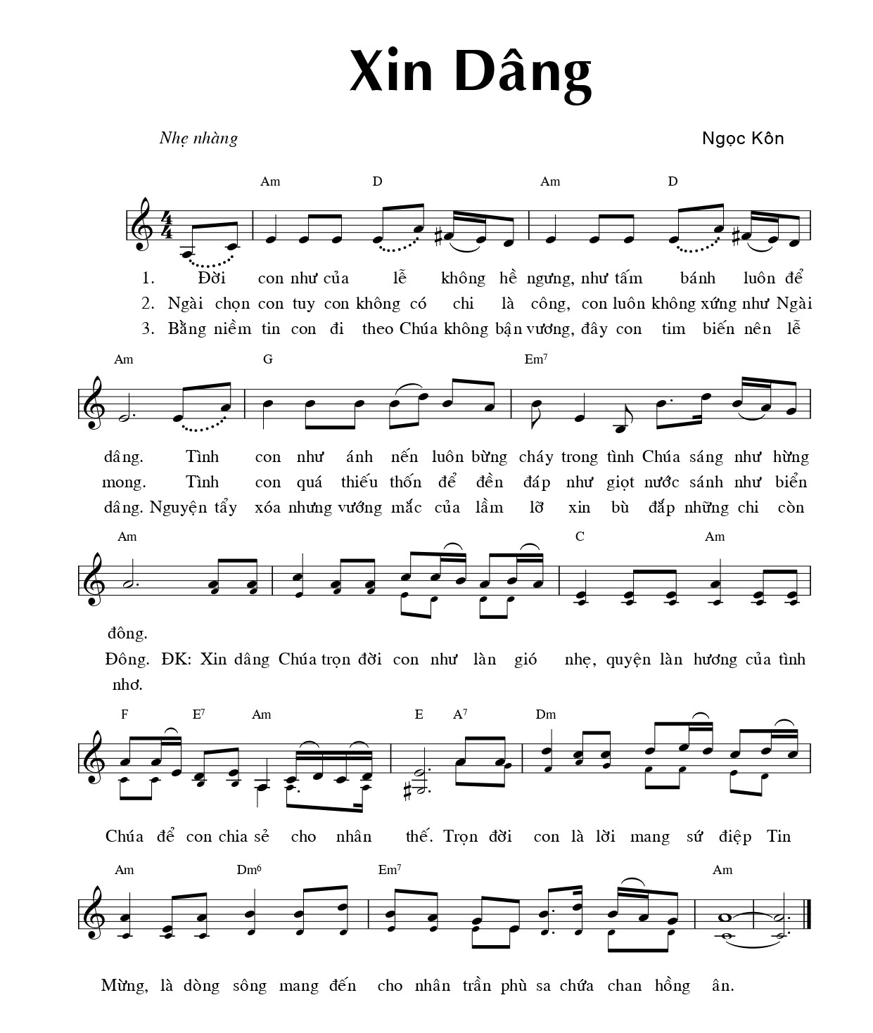 Xin dâng Ngọc Kôn