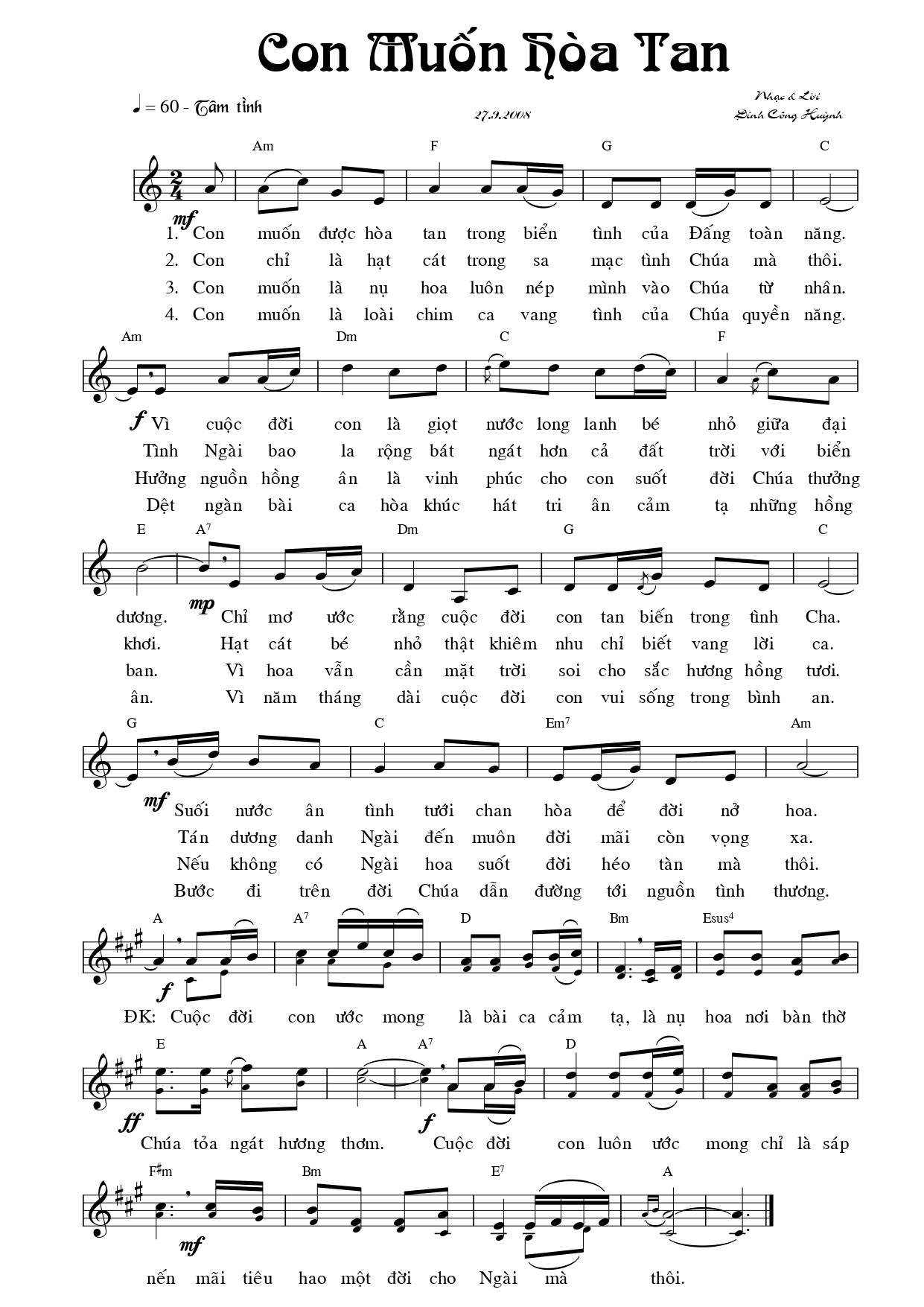 Con muốn hoà tan đinh công huỳnh