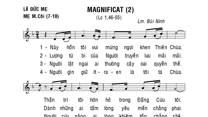 magnificat 2 Bùi Ninh