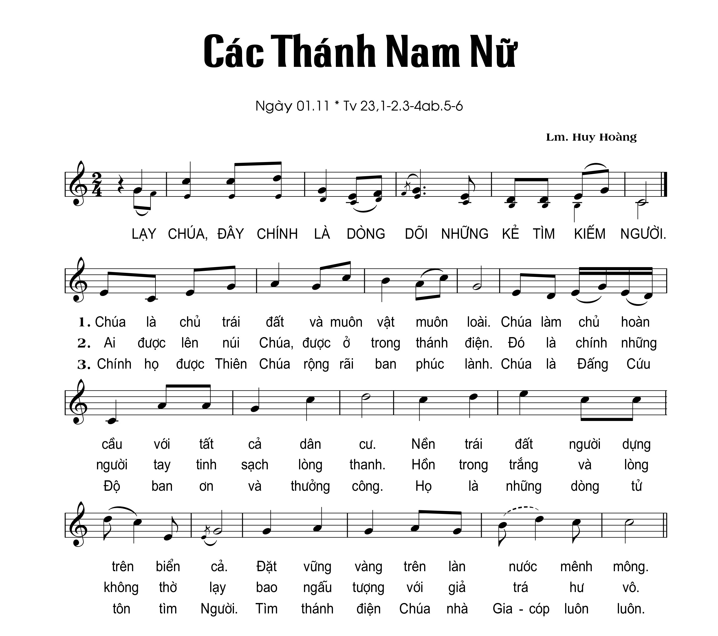 Thánh vịnh 23 Huy Hoàng