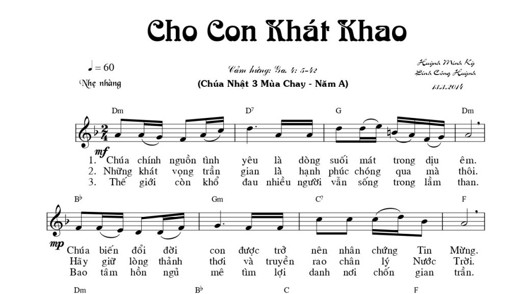 Cho con khát khao Đinh Công Huỳnh