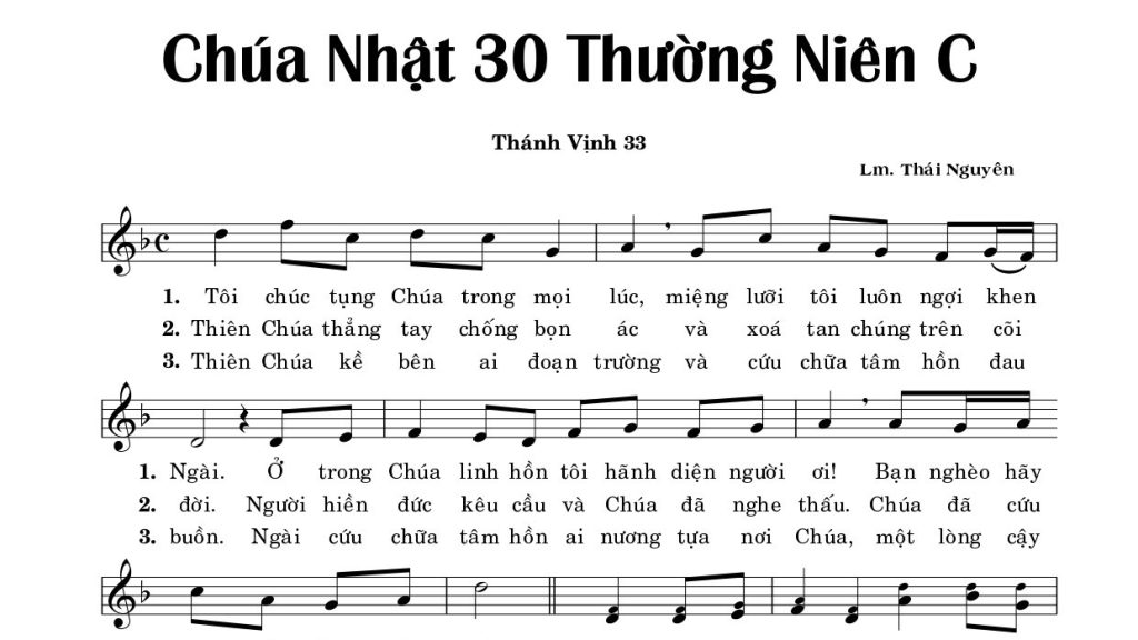 Thánh vịnh 33 Thái Nguyên