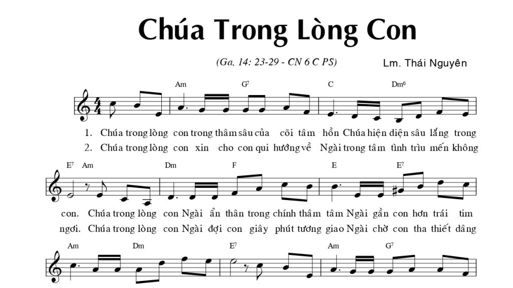 Chúa trong lòng con thái nguyên