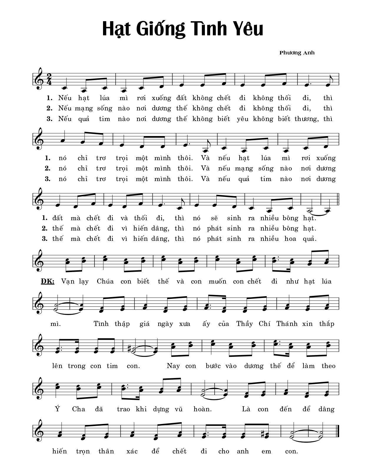 Hạt Giống tình yêu Phương Anh