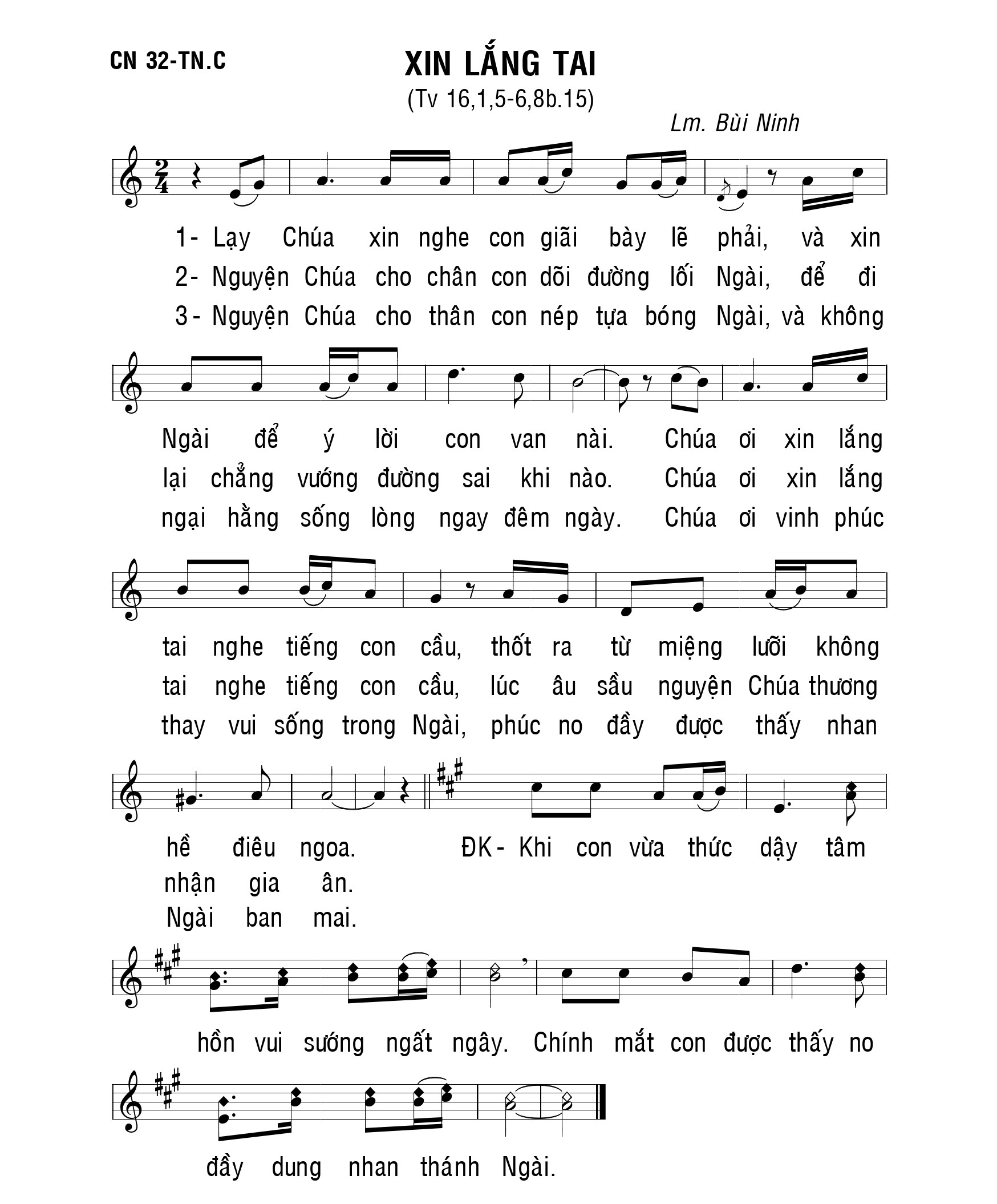 Thánh vịnh 16 Bùi Ninh