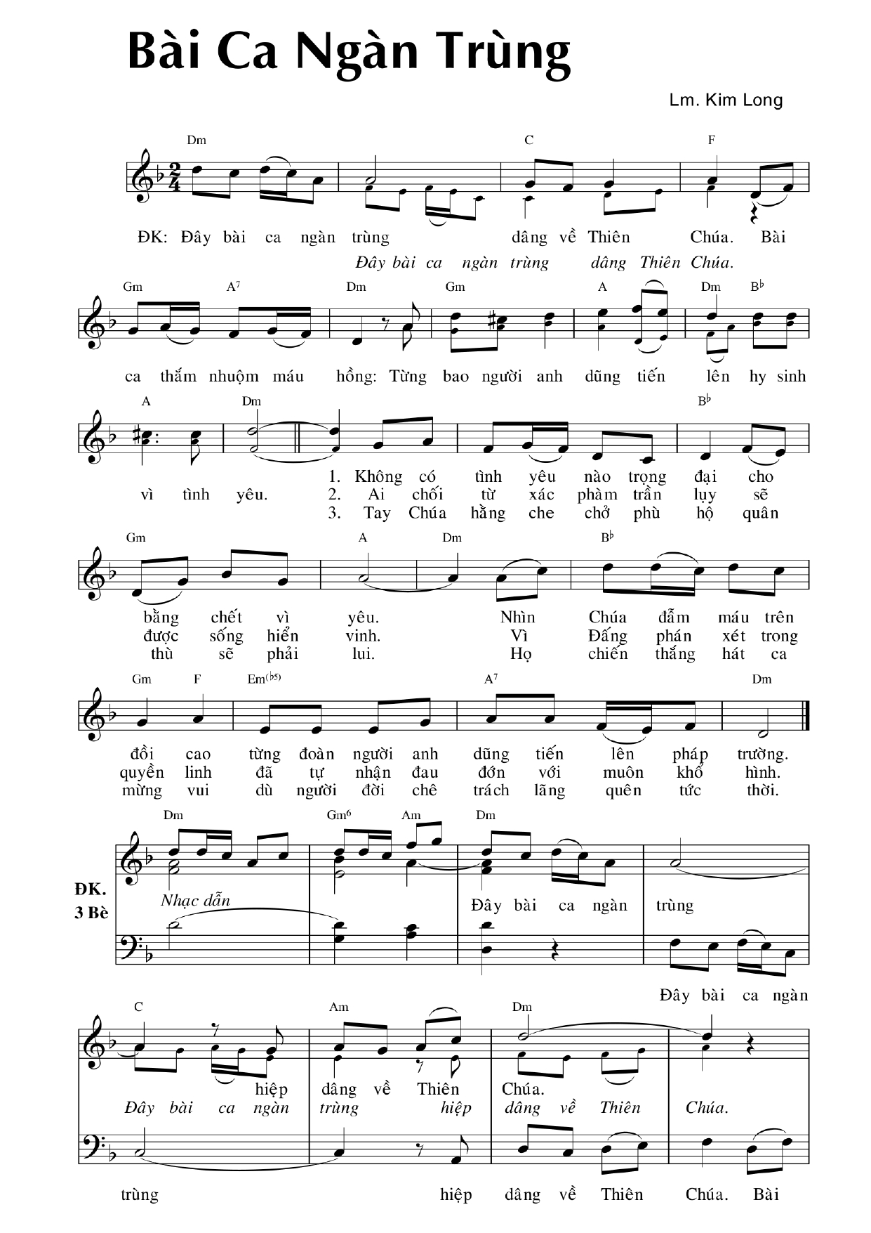 bài ca ngàn trùng Kim Long