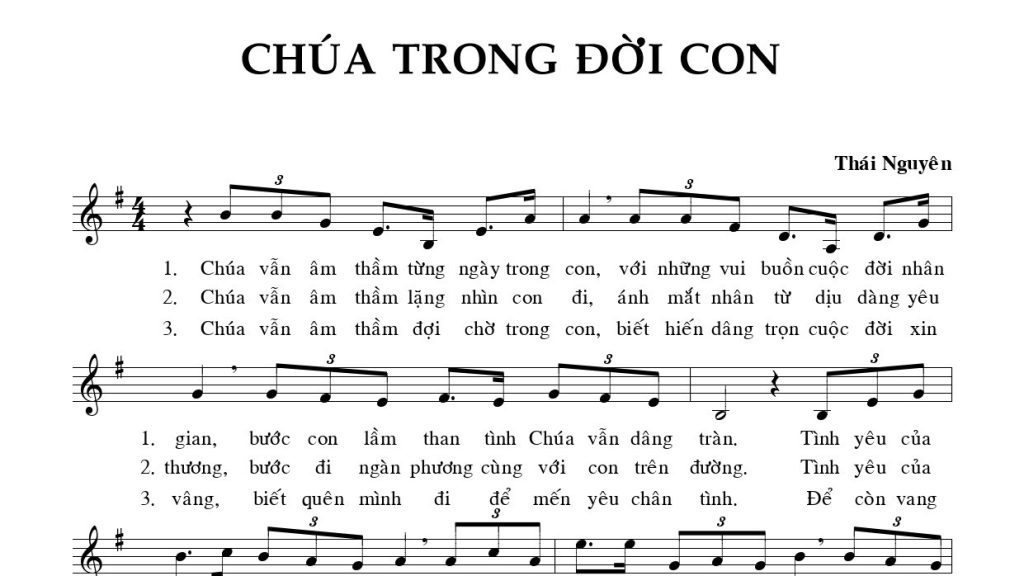 Chúa trong đời con Thái Nguyên