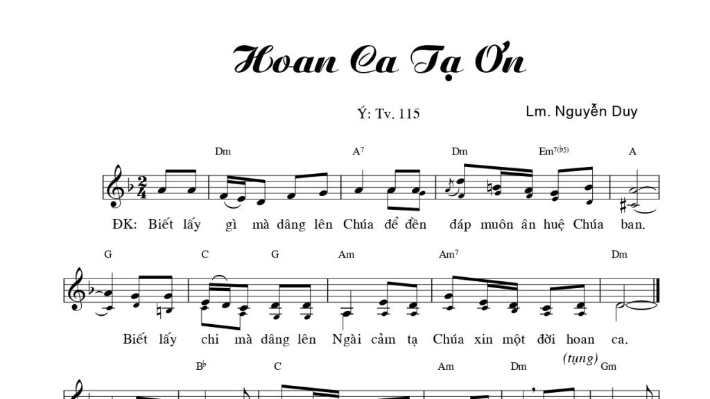 hoan ca tạ ơn nguyễn duy