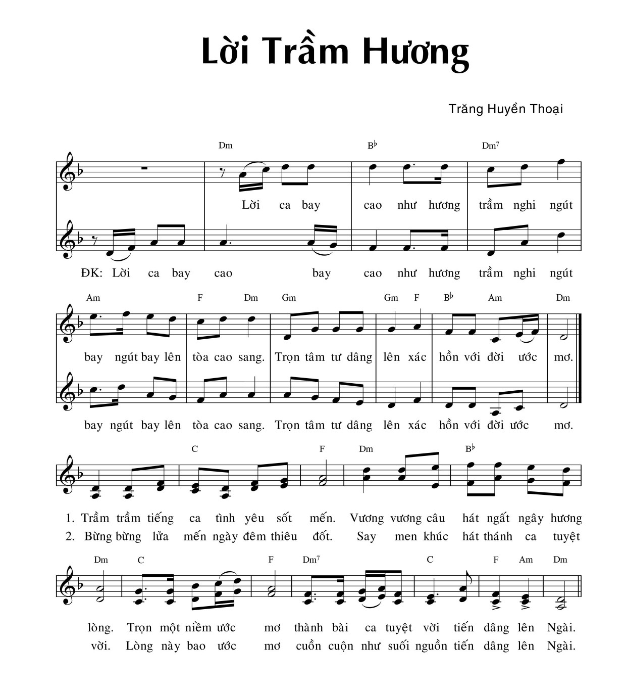 Lời trầm hương trăng huyền thoại