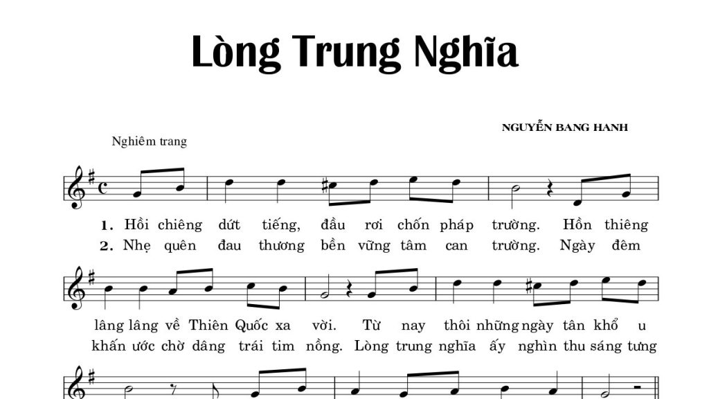 Lòng trung nghĩa nguyễn banh hanh