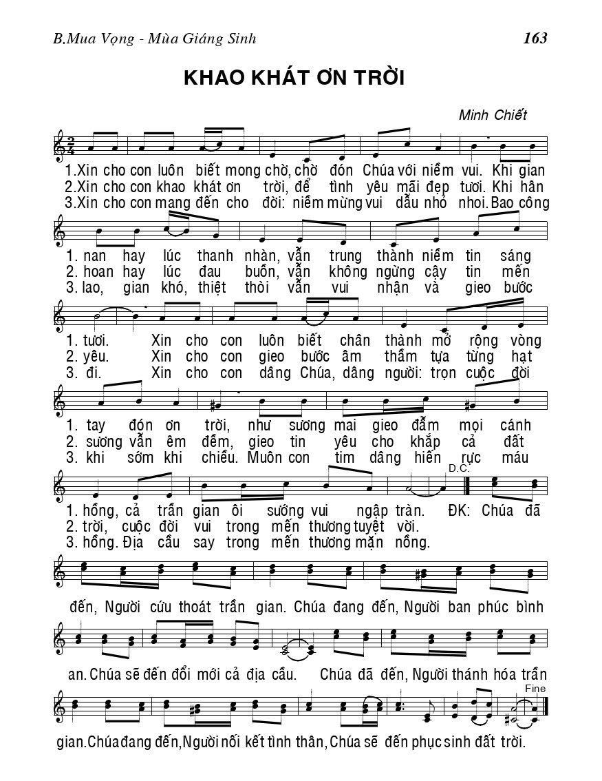 Khao khát ơn trời Minh Chiết