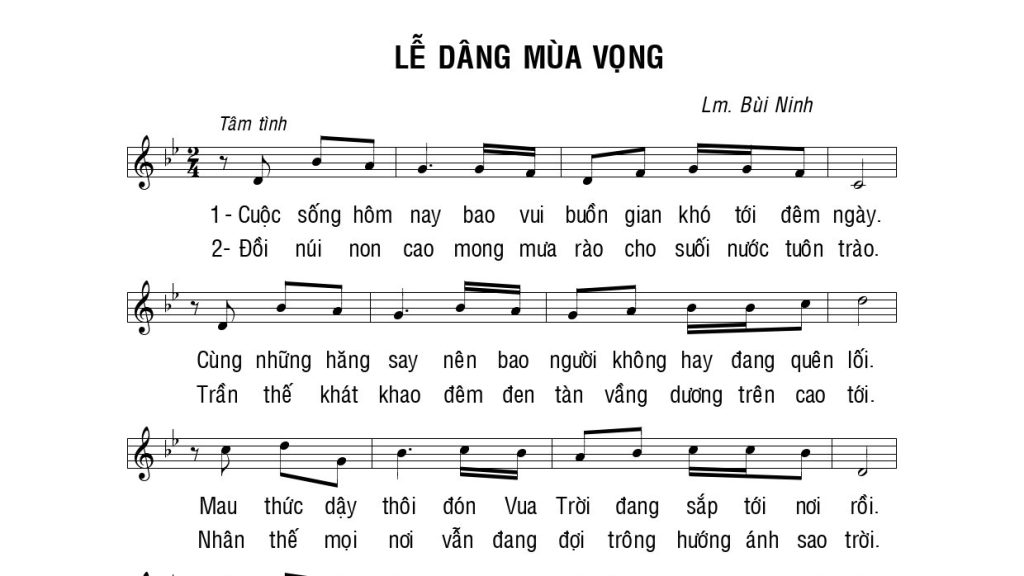 Lễ dâng mùa vọng Bùi ninh