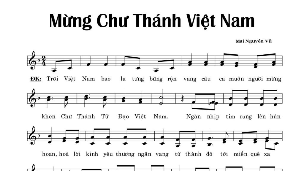 Mừng chư thánh việt nam Mai Nguyên Vũ