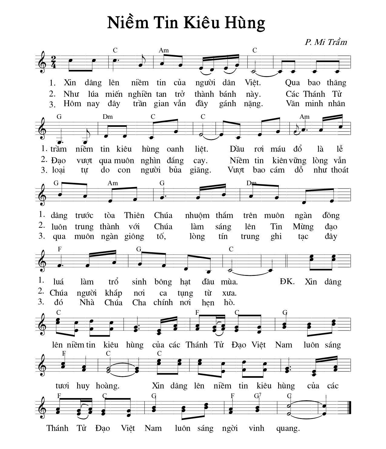 Niềm tin kiêu hùng Mi Trầm