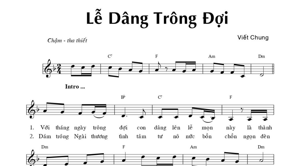Lễ dâng trông đợi Viết chung
