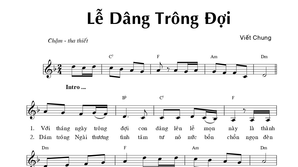 Lễ dâng trông đợi Viết chung