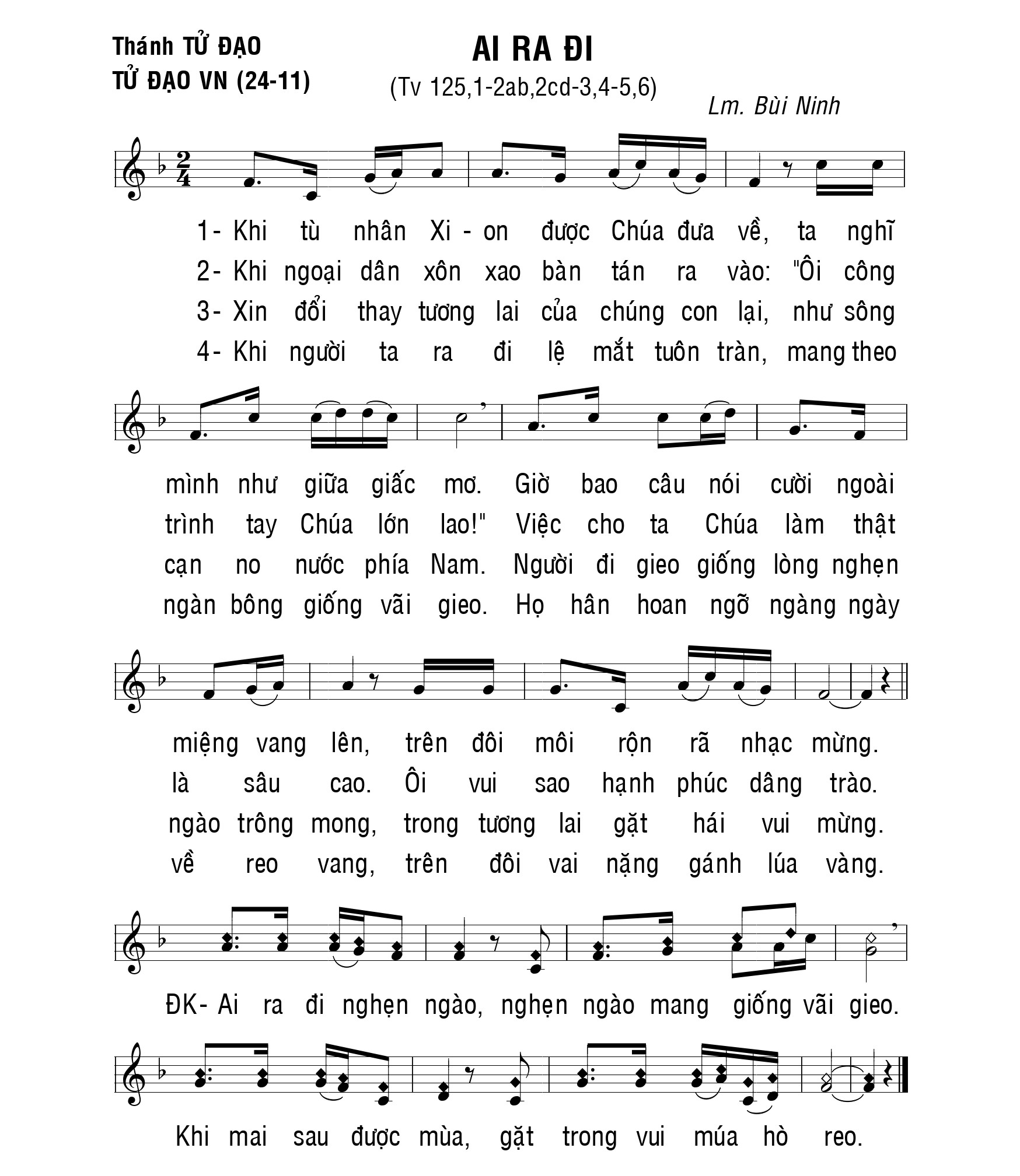 Thánh vịnh 125 bùi Ninh