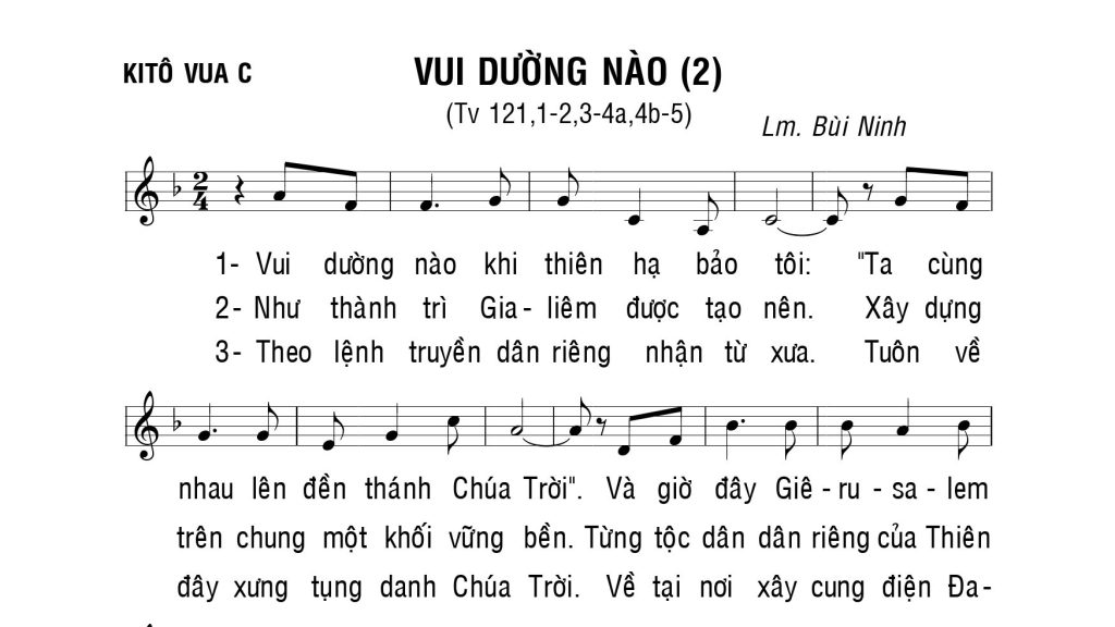 Thánh vịnh 121 vui dường nào 2 bùi ninh