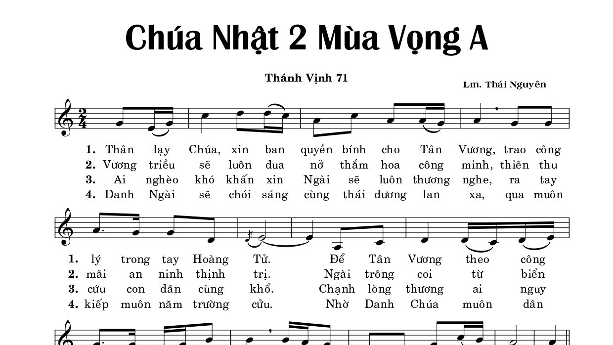 Thánh vịnh 71 Thái Nguyên