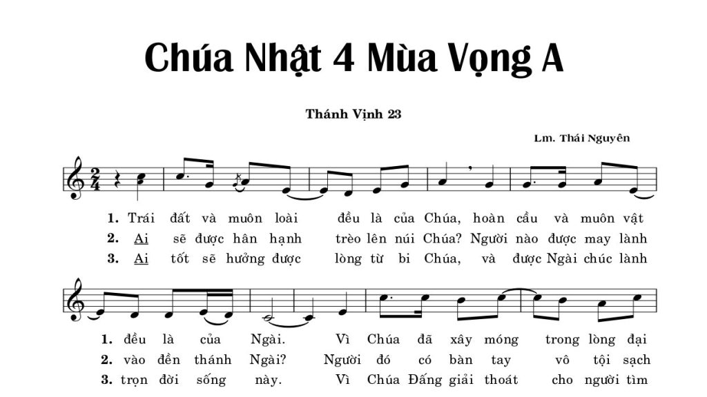 Thánh vịnh 23 Thái Nguyên