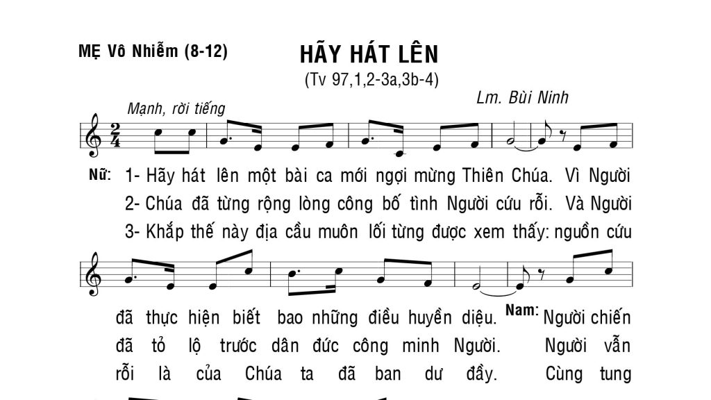 Thánh vịnh 97 hãy hát lên Bùi ninh