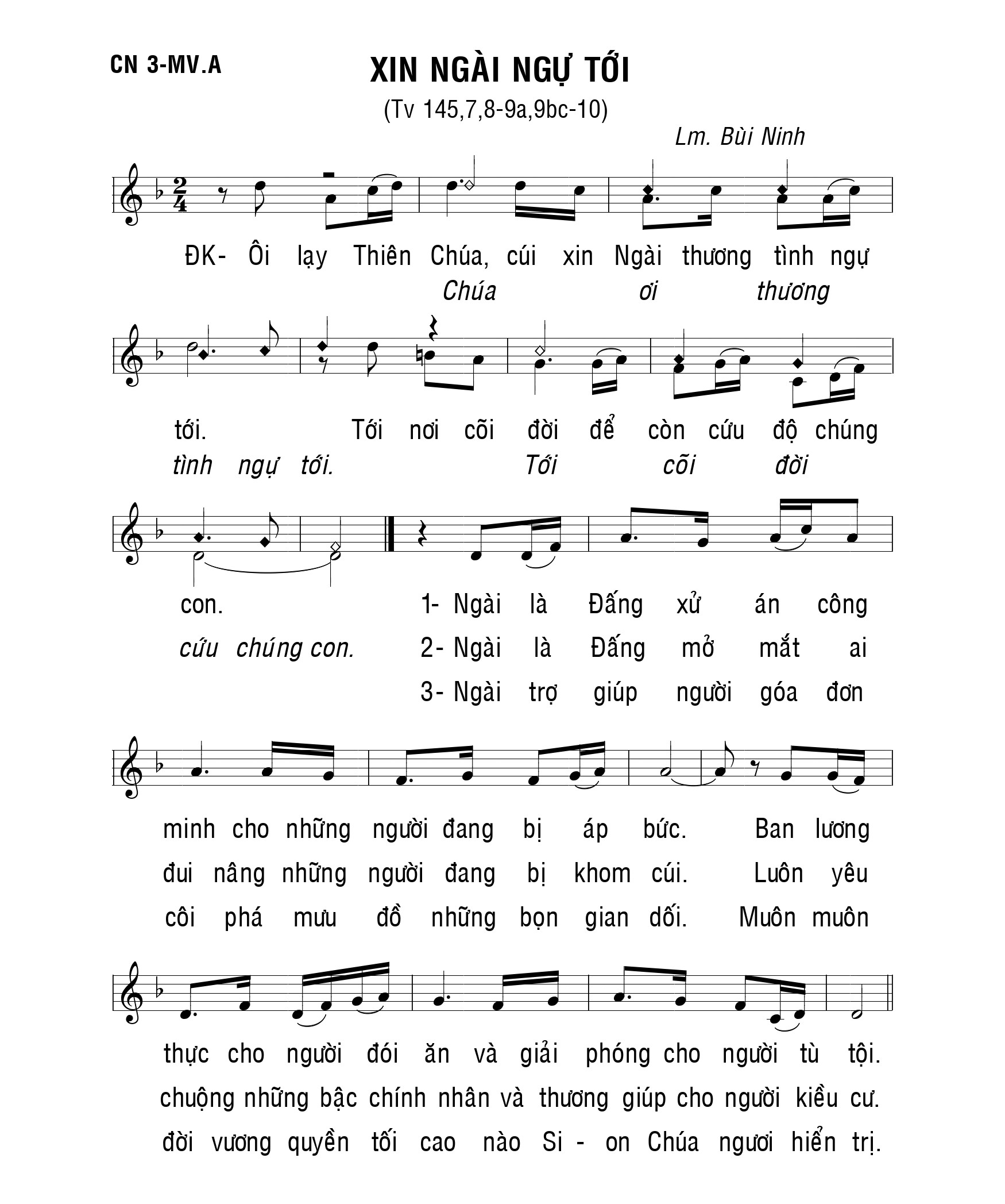 Thánh vịnh 145 Xin ngài ngự tới Bùi Ninh