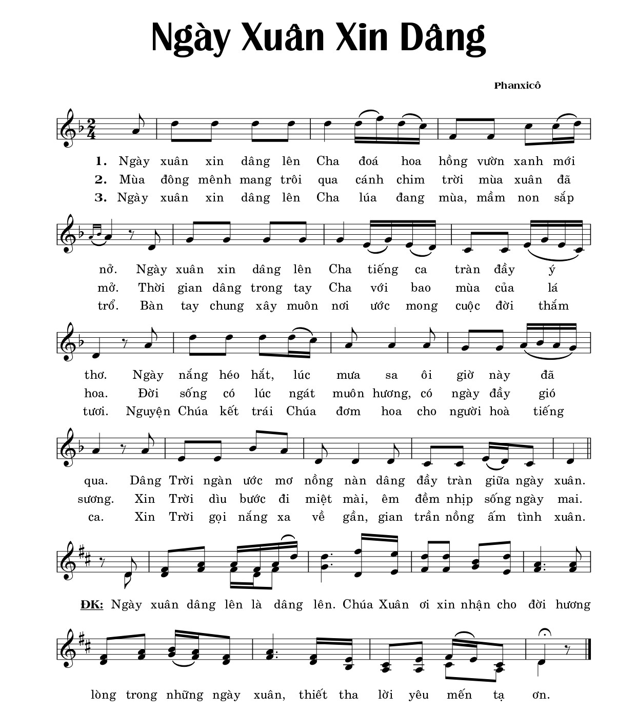 Ngày xuân xin dâng Phanxicô