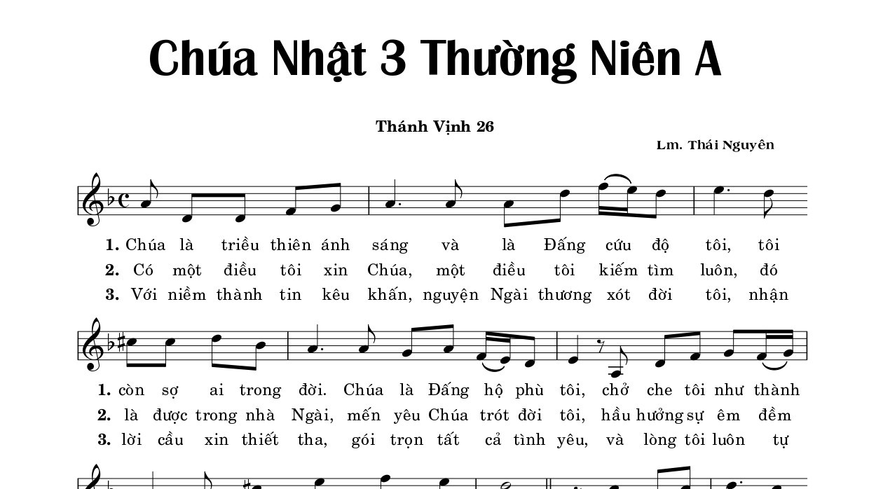 thánh vịnh 26 thái nguyên