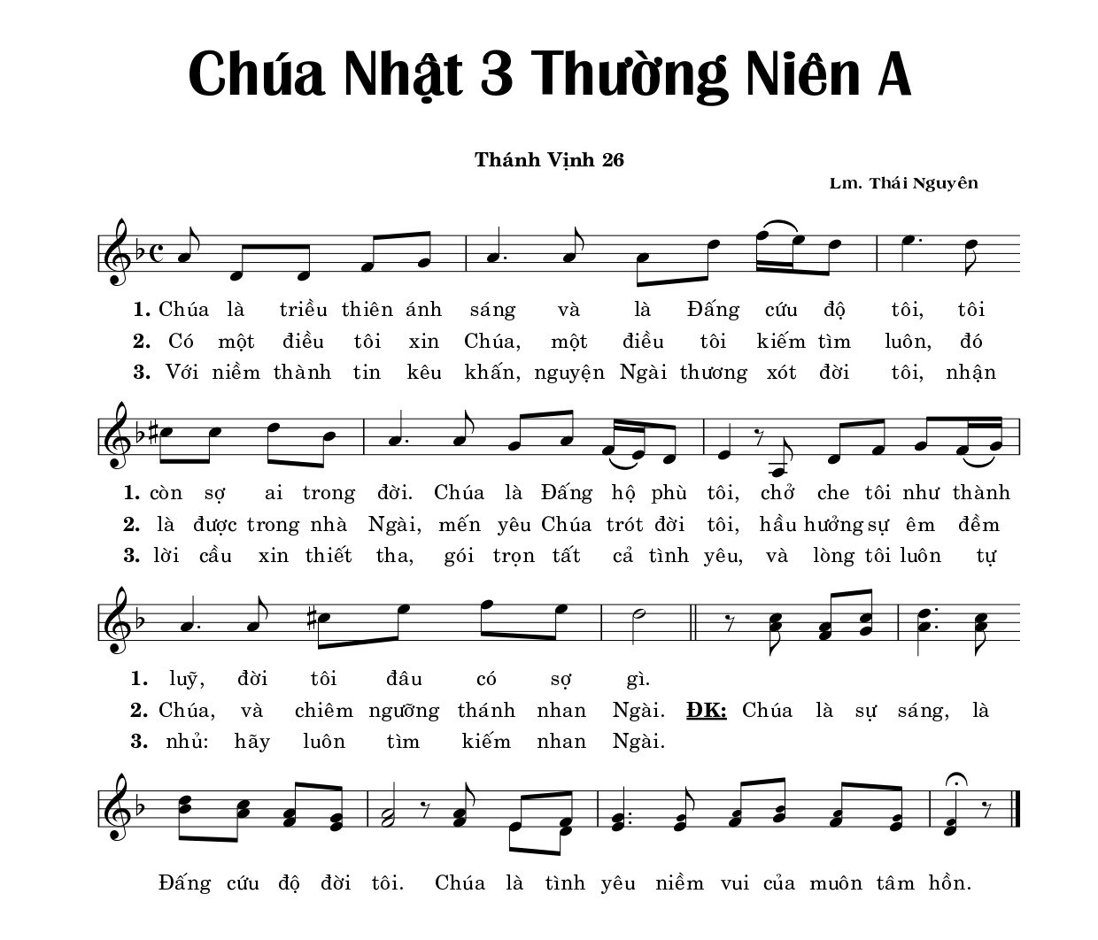 Thánh vịnh 26 thái nguyên