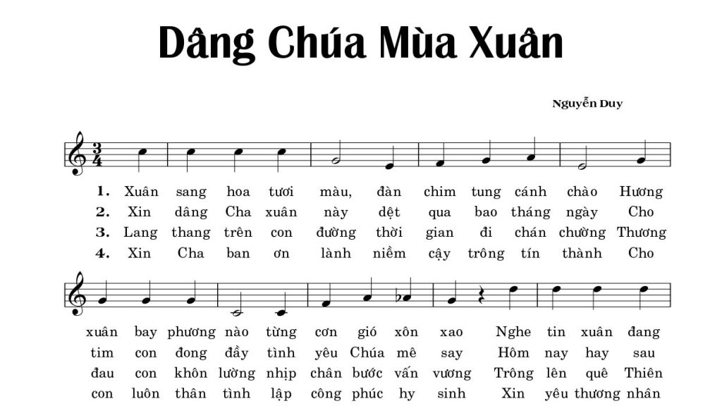 Dâng Chúa Mùa Xuân Nguyễn Duy
