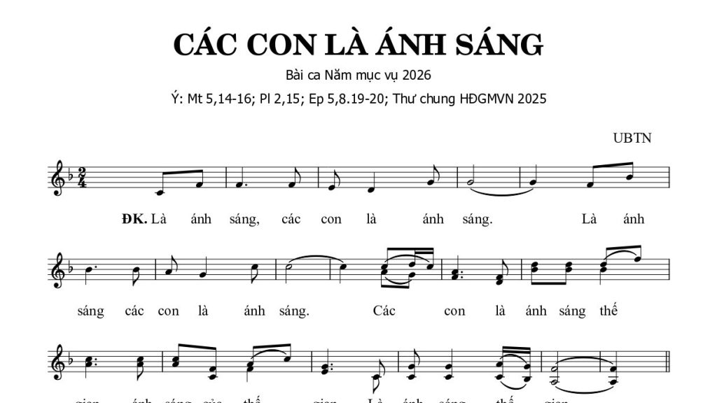 các con là ánh sáng ubtn