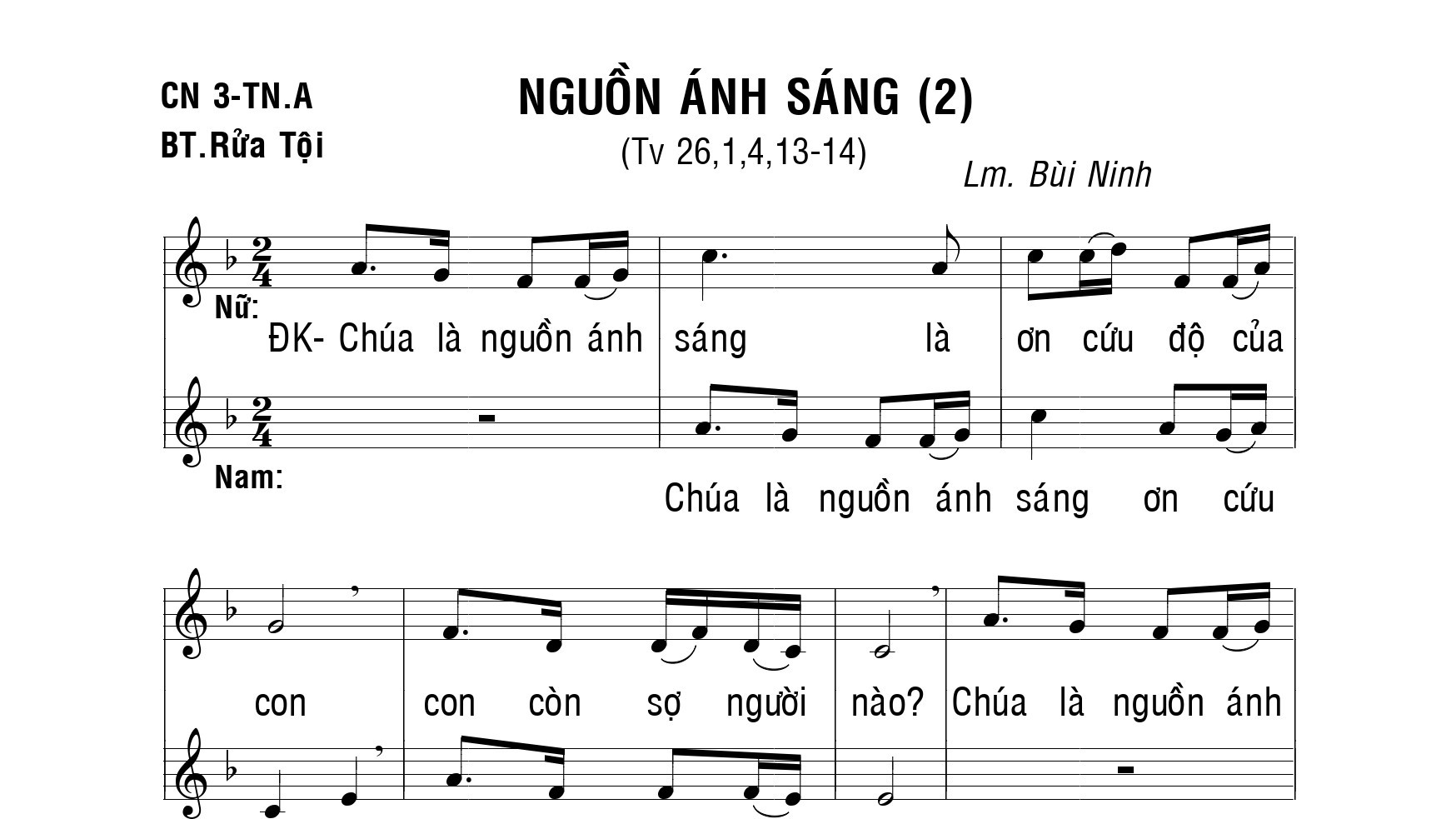 Thánh vịnh 26 nguồn ánh sáng 1 bùi ninh