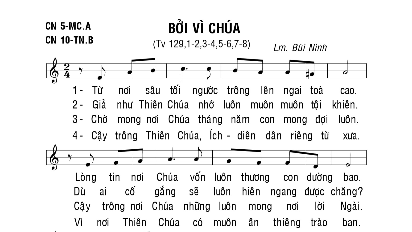Thánh vịnh 129 bùi ninh