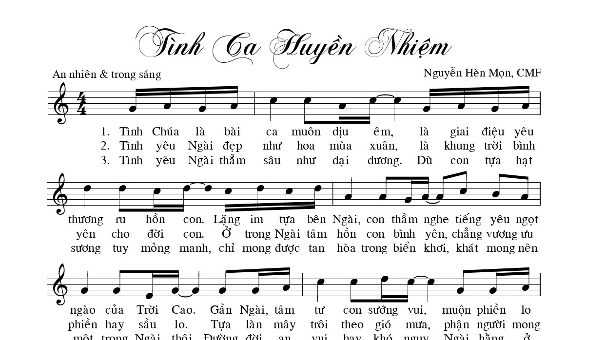 Tình ca Huyền Nhiệm Nguyễn Hèn Mọn